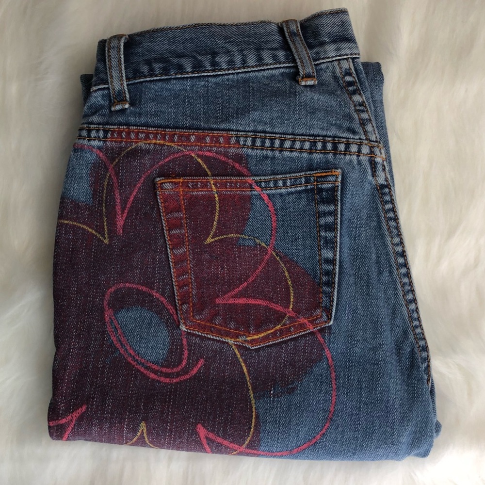 Express Flower Embroidered Jeans